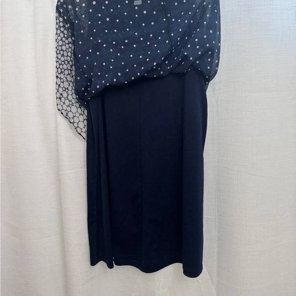 Size large 21” ptp Studio One navy  A-Line Knee-Length Skirt for Cocktail - Picture 7 of 8